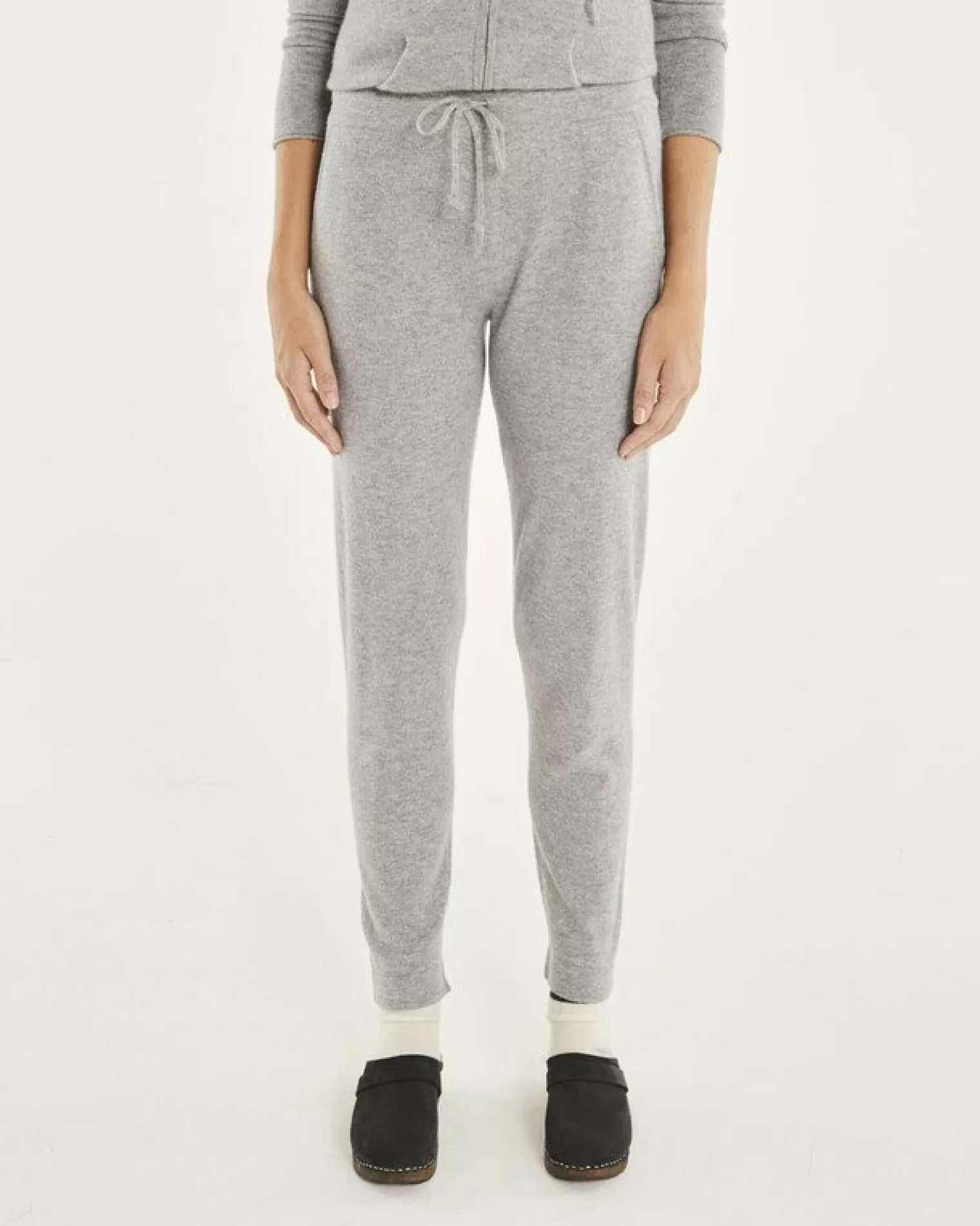 Kujten Joggings & Leggings>Women Plain Cashmere Jogging Gris Chine