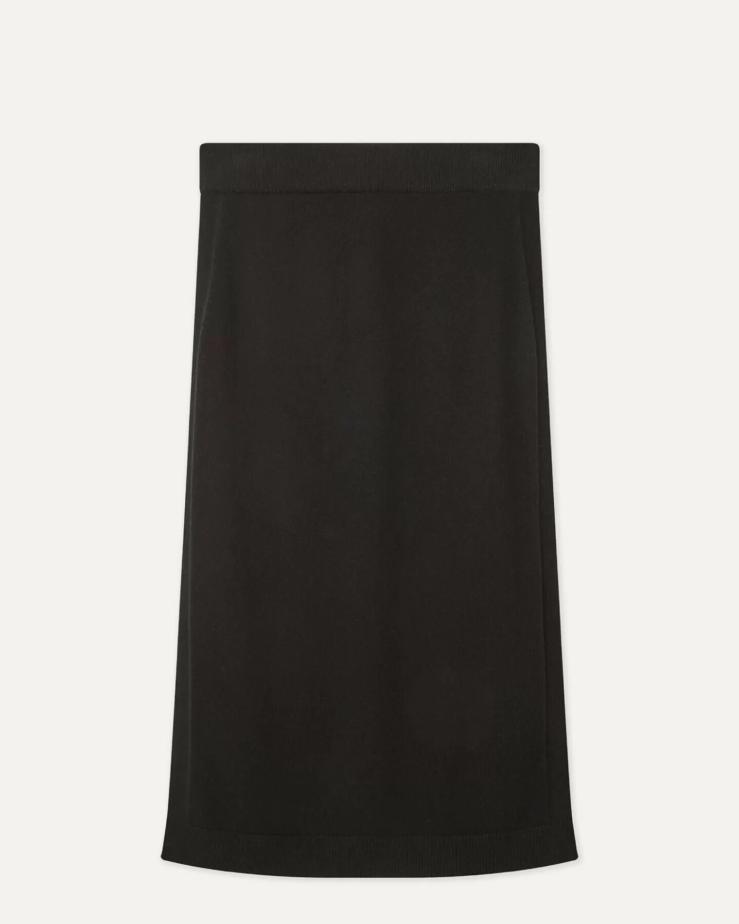 Kujten Dresses & Skirts>Women Plain Long Cashmere Skirt Noir