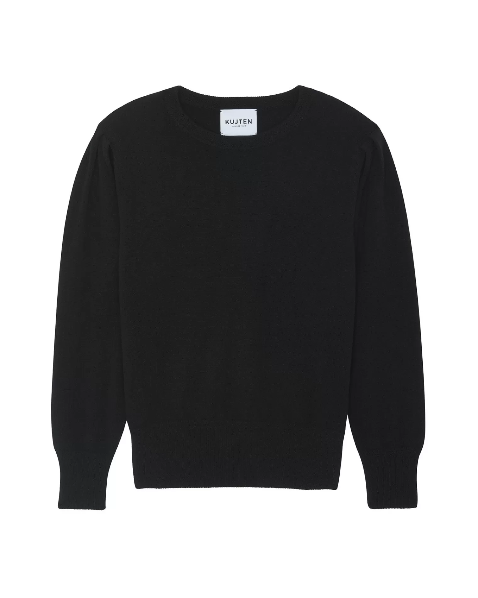 Kujten Sweaters & Sweatshirts>Women Round Neck Cashmere Sweater Noir