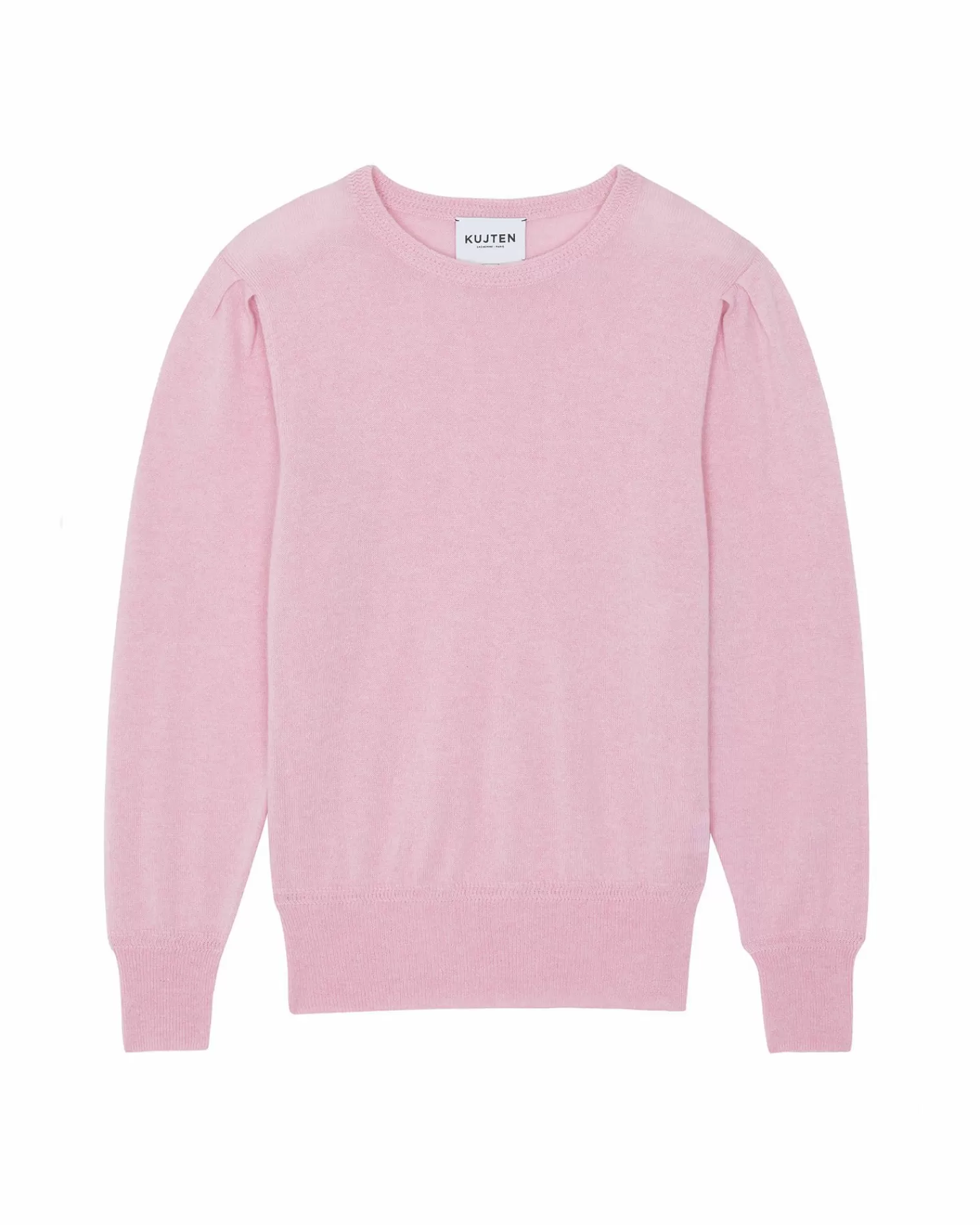 Kujten Sweaters & Sweatshirts>Women Round Neck Cashmere Sweater Candy Pink