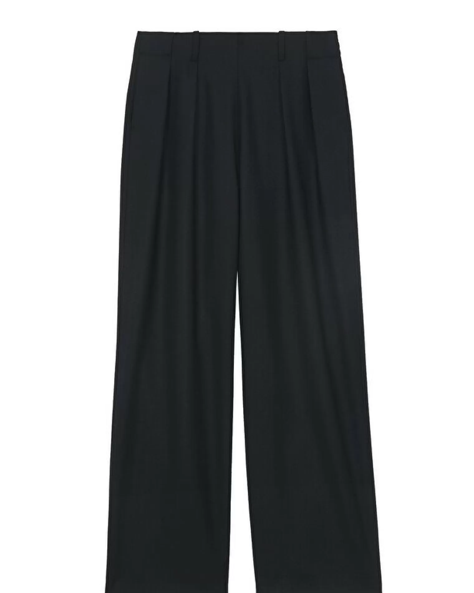 Kujten Pants & Shorts>Woven Cashmere Pants Noir