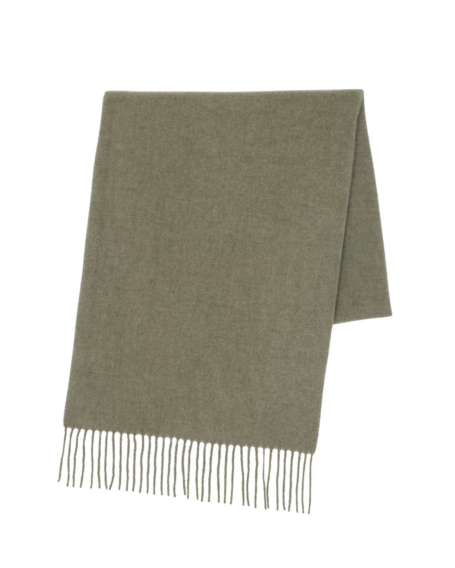 Kujten Scarves & Snoods>Woven Cashmere Scarf Kaki Chine