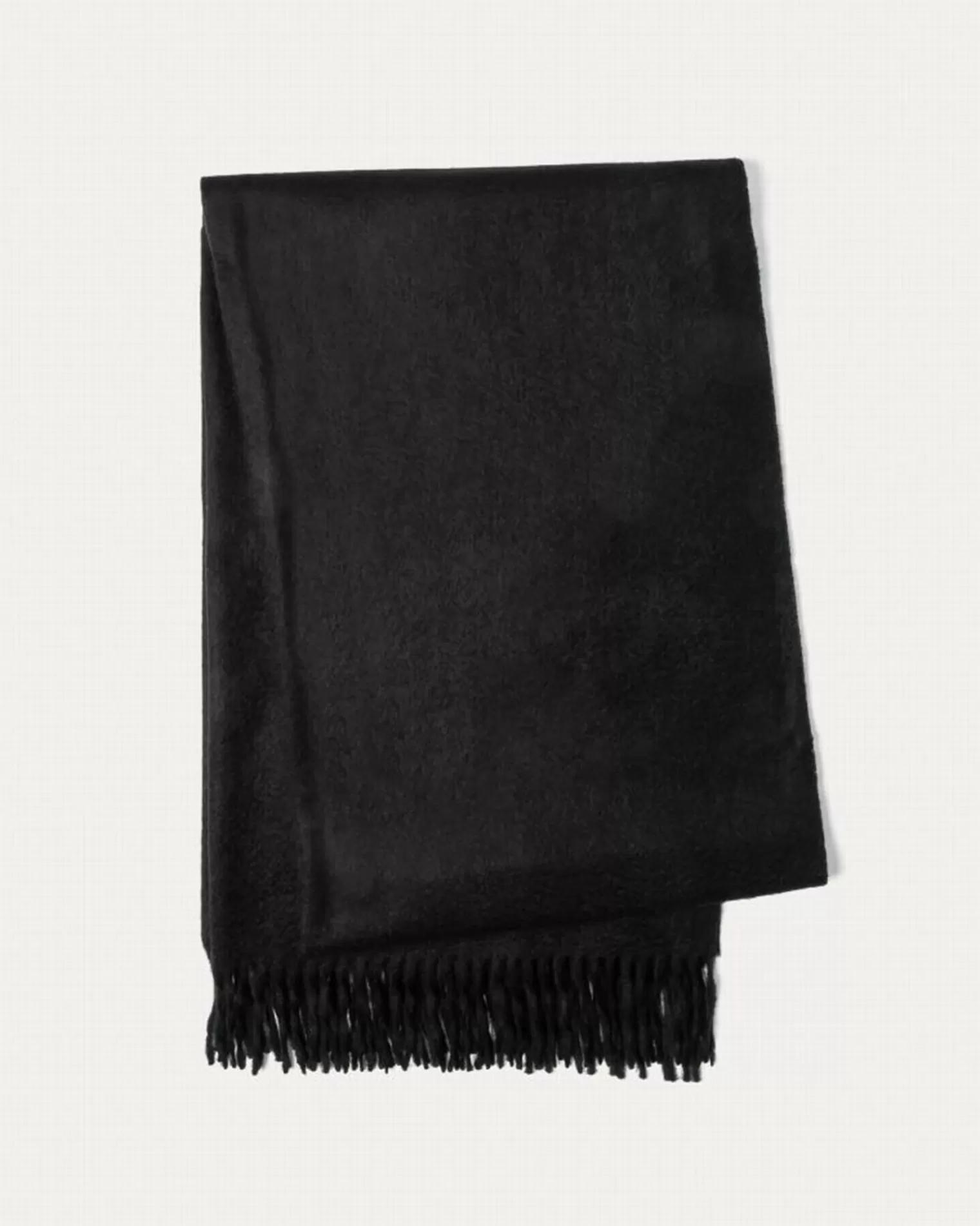 Kujten Scarves & Snoods>Woven Large Cashmere Stole Noir