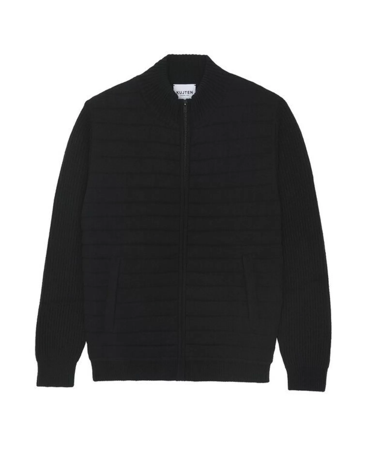 Kujten Jackets & Vests>Zipped Cashmere Jacket Noir